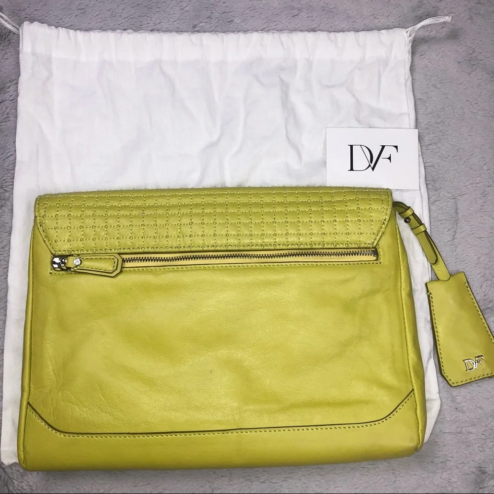 Authentic! Diane Von Furstenberg Mimosa Quilted Clutch/Shoulder Bag - Picture 5 of 14